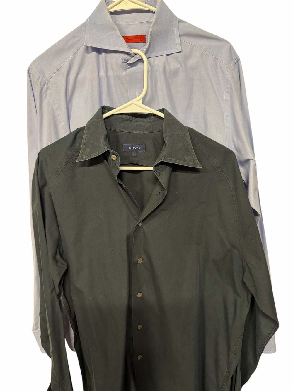 Gieves & Hawkes Men's Black Cotton Button Down Dress Shirt all 3 Size L - Picture 2 of 2